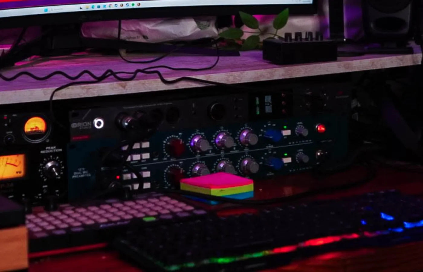 Console et chaîne audio du poste de production OTTRecord